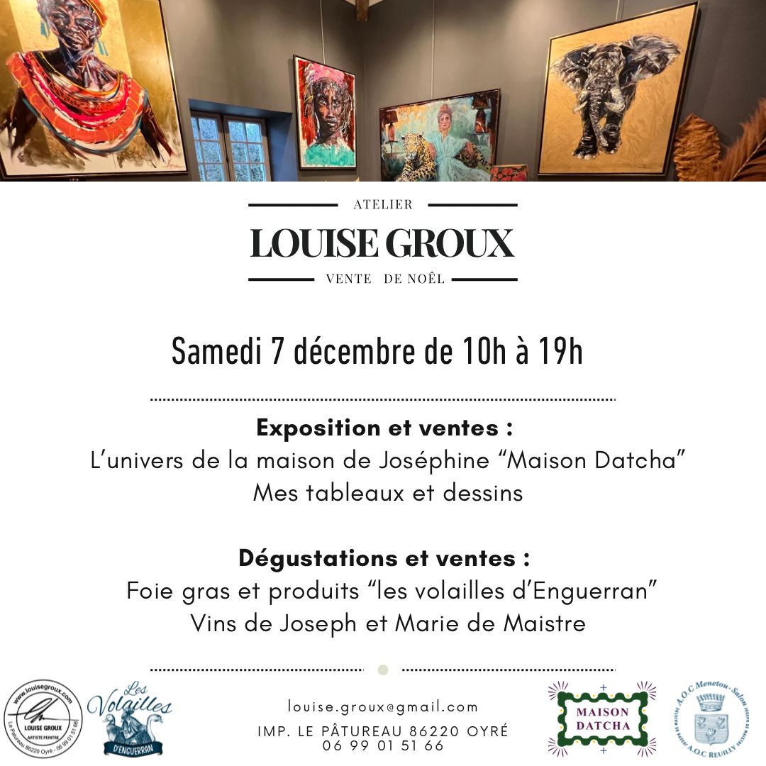 Ouverture Atelier et Marché de Noël - Louise Groux - Artiste Peintre